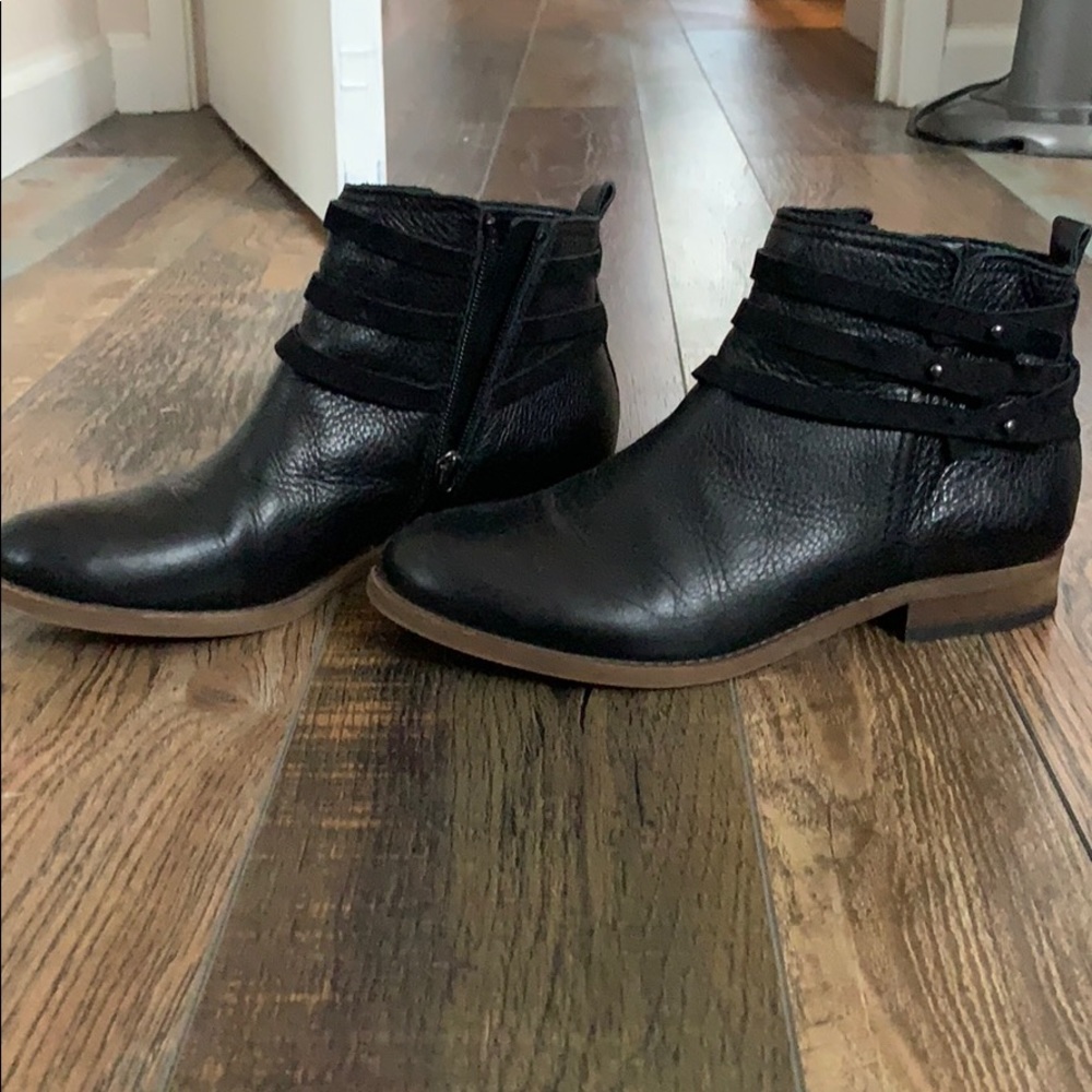 Franco Sarto black leather boots